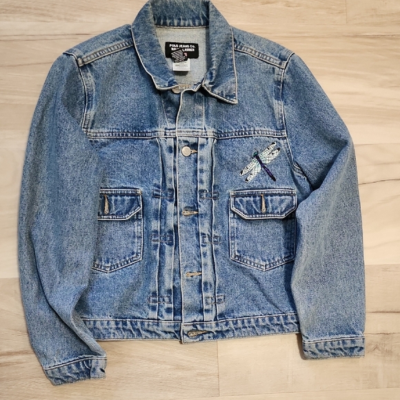 1990s Vintage Ralph Lauren Denim Jacket with Embroidery - Picture 1 of 6